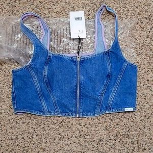 Lee X H&M denim crop top